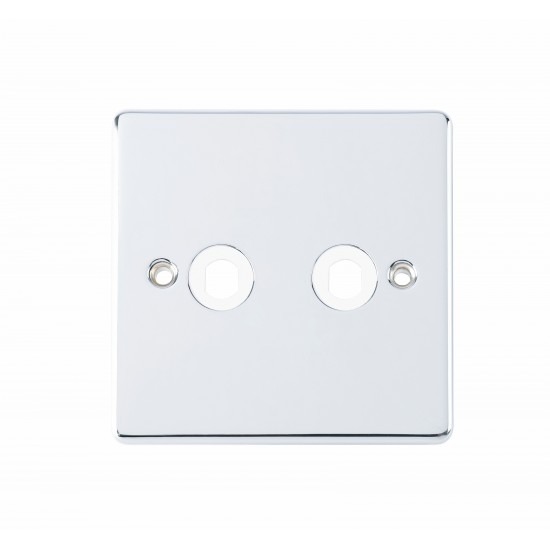D-DP2-PC 2 Gang Dimmer Plate (No Module) Polished Chrome